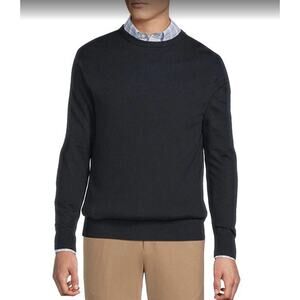 Daniel Cremieux Signature Collection Men's Blue Cotton V-Neck Sweater‎ - Size L